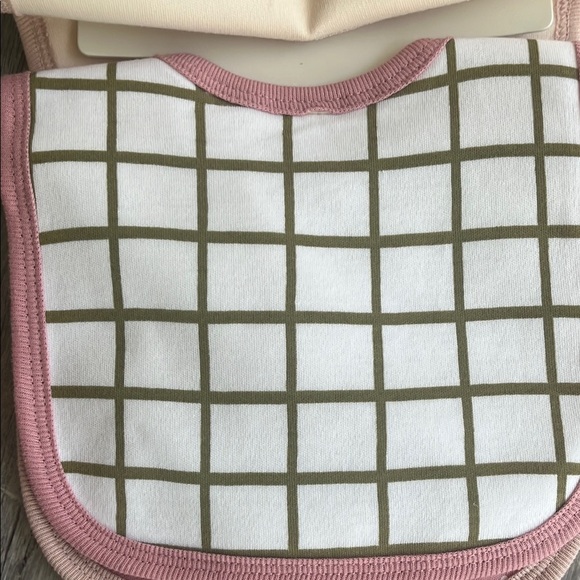 Cloud Island Pink and Cream Baby Bib Set - Picture 8 of 11